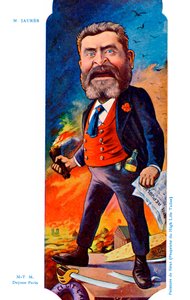 Jean Léon Jaurès - karikatur av Sirat