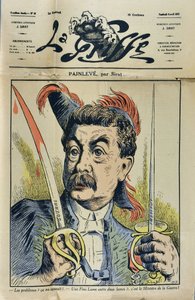 Portrett av den franske matematikeren og politikeren Paul Painleve (1863-1933) karikatur av Sirat dan "La Griffe"" fra 1917.