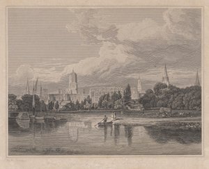 sør Utsikt over Christ Church, etc. fra Meadows... av Joseph Skelton