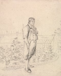 En skisse av Sir Walter Scott i en hage av Joseph Slater