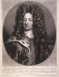 Ovalt portrett av George I, konge av Storbritannia, c1700