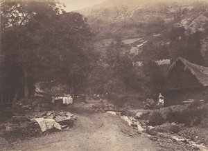 Landsbyen Montaubant hentet fra Luchon, 1853.