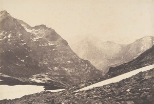 Utsikt over delen av Maladetta og fjellene fra toppen av havnen i Vénasque, 1853.