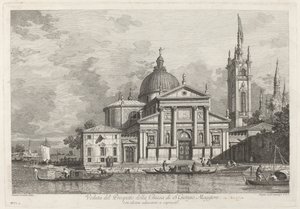 Visning av prospektet til kirken S. Giorgio Maggiore, 1742.