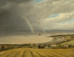 Utsikt fra Portishead mot Wales, ca. 1832 av Joseph Walter