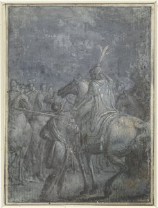 Legeraanvoerder te paard met andere ruiters Groep gelijksoortige illustraties met ridders en ruiters (series title)   1388213   no       norwegian Successfully Translated  Original: The Acropolis at Twilight Translat: The Acropolis at Twilight 1403360 no n