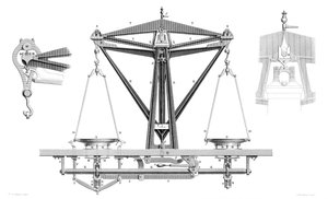 Forbedret balanse for å veie 2000 unser., 1866.