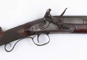 Blunderbuss med fjærbajonett utstedt til Irish Volunteers, ca. 1815 (blunderbuss, flintlock)