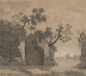 Landskap med ruiner av Joseph Wright of Derby