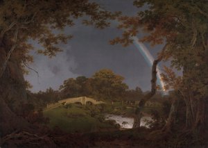 Landskap med en regnbue av Joseph Wright of Derby