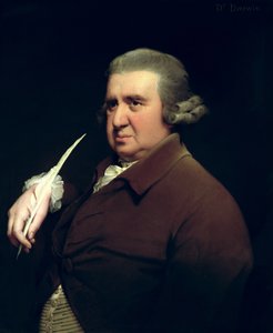 Portrett av Dr Erasmus Darwin (1731-1802) vitenskapsmann, oppfinner og poet, bestefar til Charles Darwin av Joseph Wright of Derby