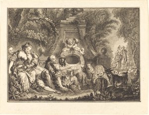 Landlige gleder av Joseph de Longueil after Charles Eisen