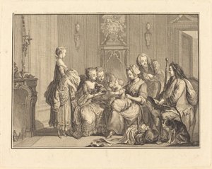 Den vakre sykepleieren av Joseph de Longueil after Charles Eisen