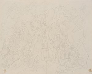 Scene fra legenden om Christopher av Joseph von Fuhrich