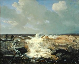 Squally Weather nær Boulogne (olje på lerret)