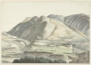 Italiensk landskap ved Subiaco