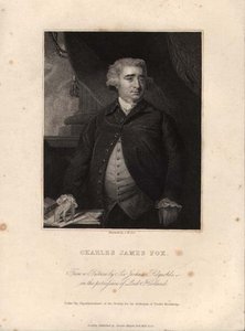 Charles James Fox (1749-1806), gravert av John William Cook (gravering) av Joshua (after) Reynolds