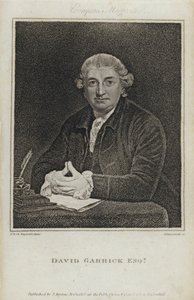 David Garrick , engelsk skuespiller, dramatiker og teatersjef (gravering)