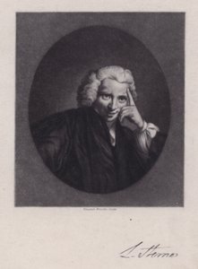Laurence Sterne , irsk forfatter og prest, forfatter av Tristram Shandy (gravering) av Joshua (after) Reynolds