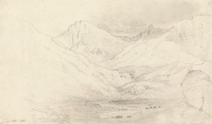 The Valley of Nant Ffrancon, Caernarvonshire av Joshua Cristall