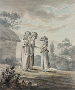 Landskap med tre figurer av Joshua Kirby Baldrey