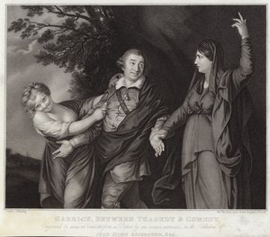 Garrick mellom tragedie og komedie av Joshua Reynolds