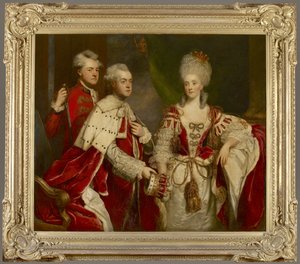 George, 2nd Earl Harcourt, hans kone Elizabeth og bror William, 1780 av Joshua Reynolds
