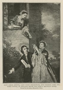 Lady Sarah Lennox, Lady Susan Strangways og Charles James Fox da de var unge, på Holland House av Joshua Reynolds