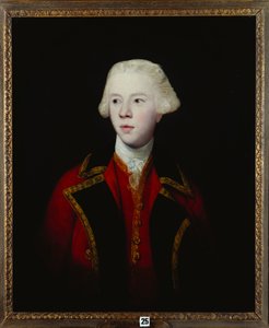 Portrett av George Augustus, 3. Viscount Howe, halv lengde, iført uniformen til 1. garde av Joshua Reynolds