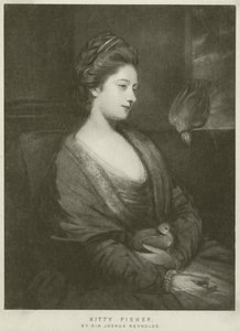 Portrett av Kitty Fisher (gravyr) av Joshua Reynolds