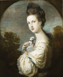 Portrett av frøken Juliet Langton stående, halv lengde, 1764 av Joshua Reynolds