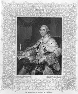 William Fitz-Maurice Petty, første markis av Lansdowne, gravert av H. Robinson av Joshua Reynolds