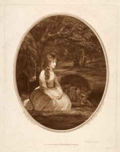Frøken Elizabeth Beauclerc som Una, gravert av Thomas Watson (1748-81) (etset stipple)