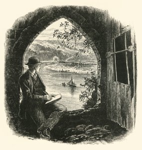 The Wye, fra Chepstow Castle, 1870-tallet. av Josiah Wood Whymper