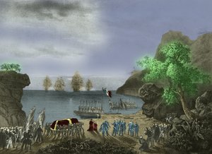 Napoleons kiste forlater St. Helena av Josse Photo