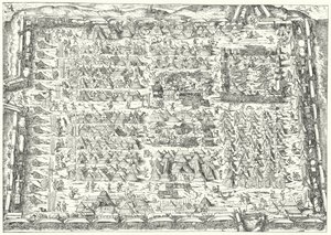 Militær leir på 1500-tallet (gravering)