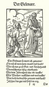 The Avaricious Fool (gravering) av Jost (after) Amman