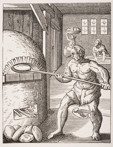 Bakeren. 1800-tallsreproduksjon av 1500-tallet (gravering)