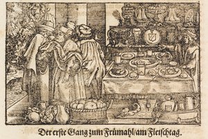En ny kokebok av Marx Rumpolt. Den første illustrerte tyske kokeboken, 1604.