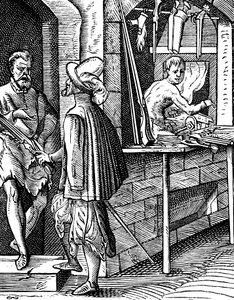 Harquebusier eller håndvåpenmaker, c1559-1591 av Jost Amman