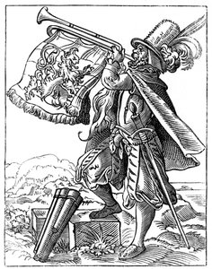 Militær trompetist, 1500-tallet 1849. av Jost Amman