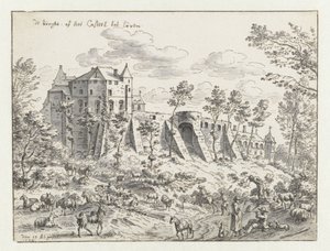 Castle of Leuven, 1675 (penn og blekk på papir)