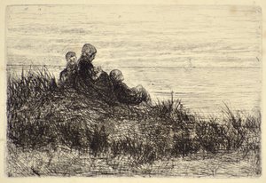 Evening on the Shore (etsing)