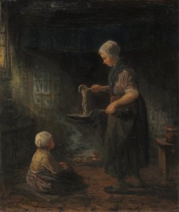 Pannekakene, ca. 1875 (olje på stoff) av Jozef (1824 1911) Israels