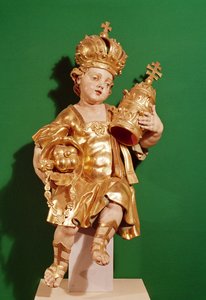 Europa, fra en gruppe som representerer verdens fire kontinenter (polykromt tre)