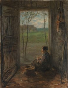 En Laren-scene En scene av livet i Laren av Jozef Israëls
