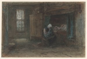 Alene på verden av Jozef Israëls