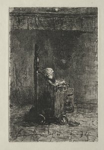 Baby i stolen hans. av Jozef Israëls