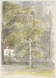 Tre foran et herregårdsgjerde av Jozef Israëls