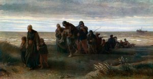 Fiskere som bærer en druknet mann, c1861, 1912. av Jozef Israëls